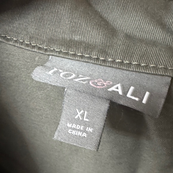 Roz & Ali Olive Green cotton jacket NWT XL - Picture 2 of 12